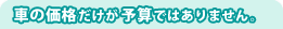 いろんなクルマが選べる!